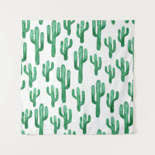 Cactus watercolor: handgezeichnet Abbildung Wandteppich