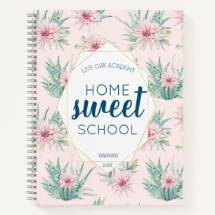 Cactus Watercolor Homeschool Notebook Journal Notizbuch