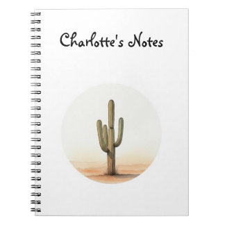 Cactus watercolor notebook notizblock