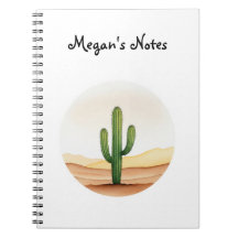 Cactus watercolor notebook