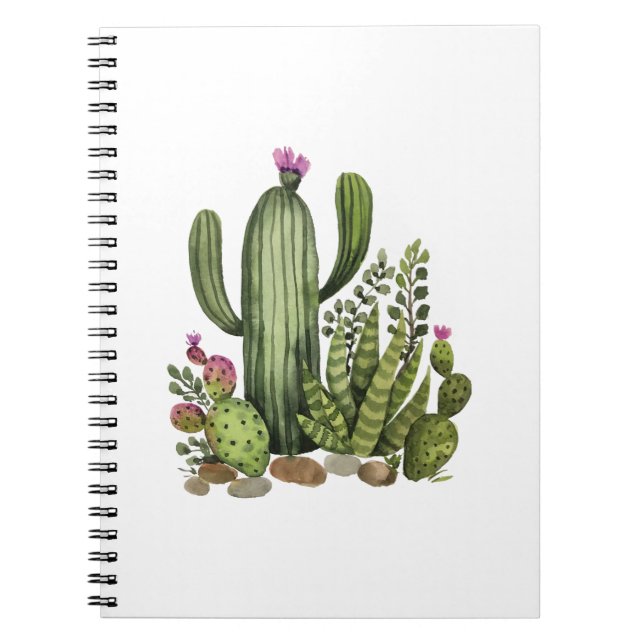 Cactus watercolor notizblock (Vorderseite)