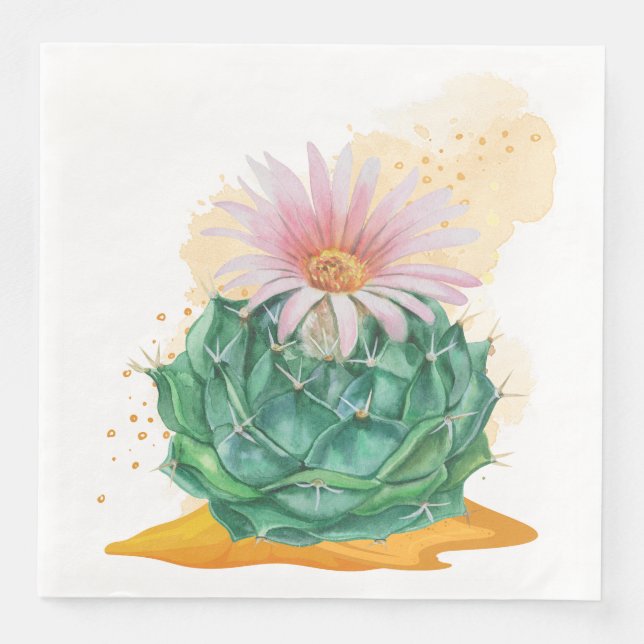 Cactus Wedding Serviette (Vorderseite)