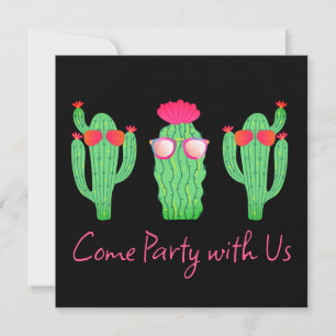 Cactus Western Theme Party Einladung