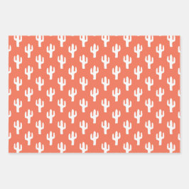 Cactus Yellow Orange Green Südwest Wüste Fun Geschenkpapier Set