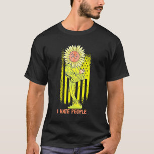 Cactusi und Sonnenblume Ich hasse Menschen amerika T-Shirt