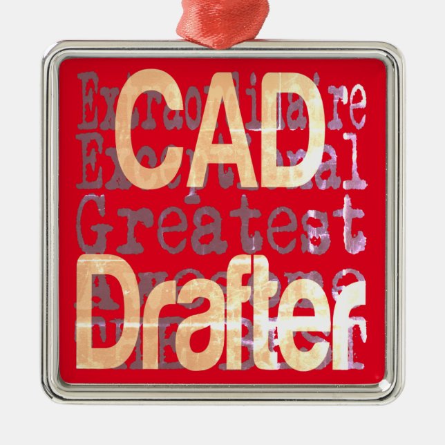 CAD Drafter Extraordinator Ornament Aus Metall (Vorne)