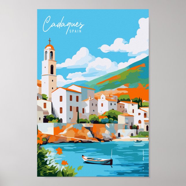 Cadaques Spain Vintage Poster (Vorne)