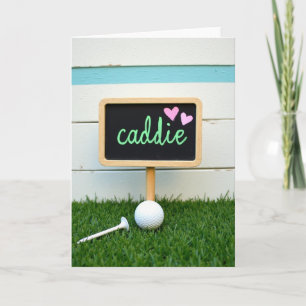 Caddie Golf Tafel Freundschaftskarte Karte