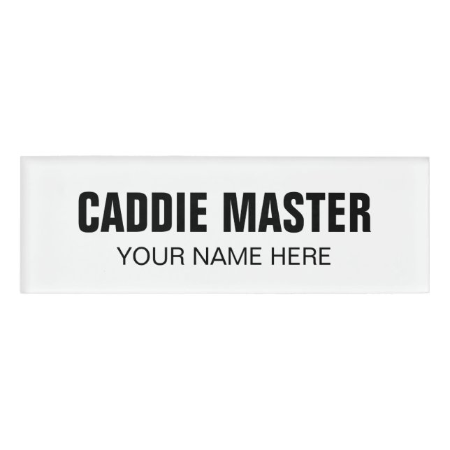 Caddie Master name Abzeichen Tag für Golfer Namenschild (Vorderseite)