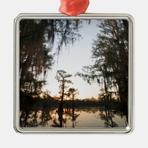 Caddo Lake at sunrise Ornament Aus Metall