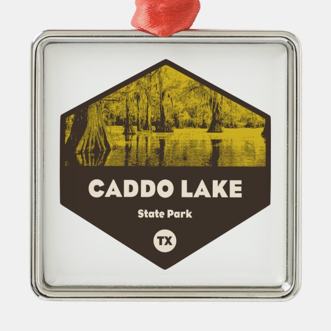 Caddo Lake Staat Park Texas Ornament Aus Metall (Vorne)