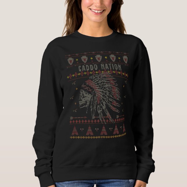 Caddo Nation Amerikanische Ureinwohner Tribe Ugly  Sweatshirt (Vorderseite)