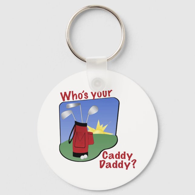 Caddy Daddy Golfer-Geschenk Schlüsselanhänger (Vorderseite)