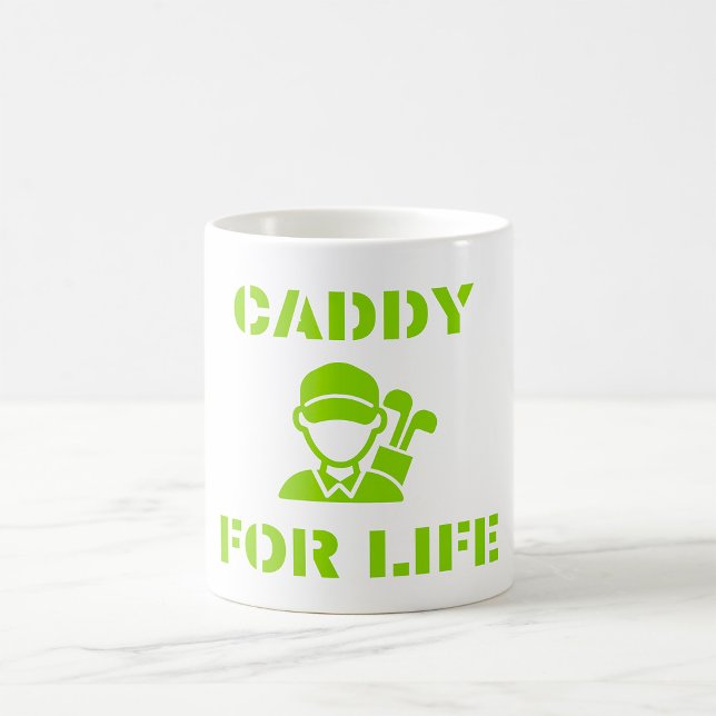 Caddy for Life Green Golfer Coffee Tasse (Von Creator hochgeladen)