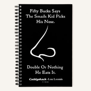 Caddyshack 50 Bucks Says Notizbuch