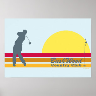 Caddyshack Bushwood Country Club Sunrise Poster