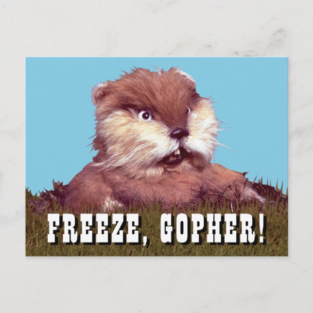 Caddyshack | Freeze, Gopher! Postkarte (Vorderseite)