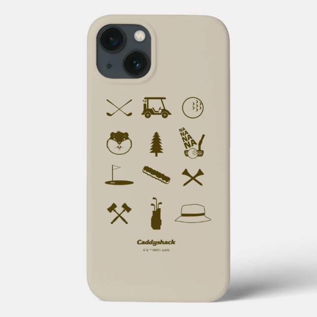 Caddyshack-Icons Case-Mate iPhone Hülle (Rückseite)