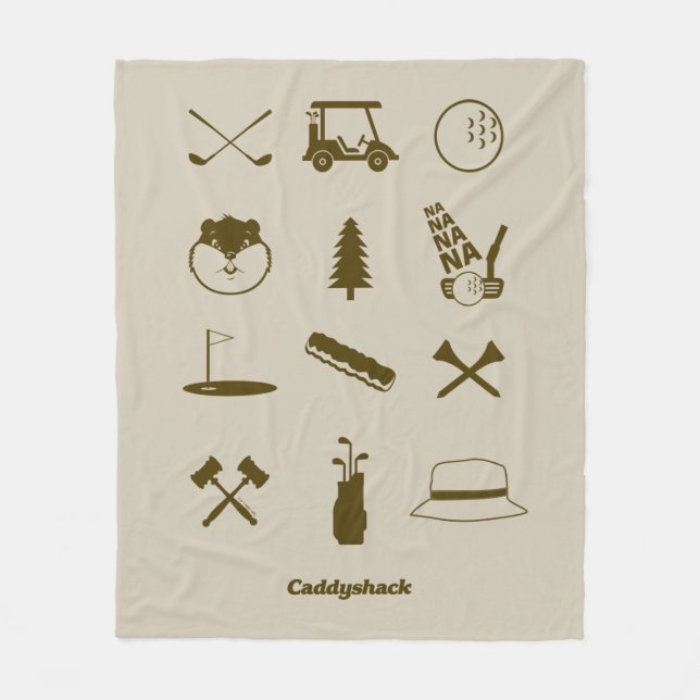 Caddyshack-Icons Fleecedecke (Vorderseite)