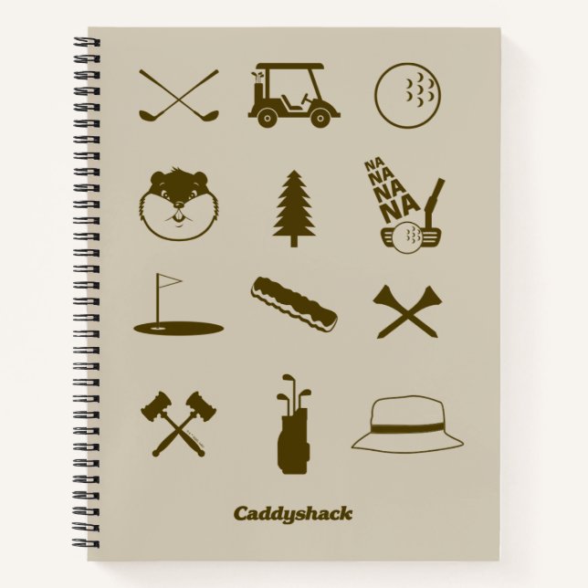 Caddyshack-Icons Notizbuch (Vorderseite)