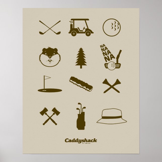 Caddyshack-Icons Poster (Vorne)