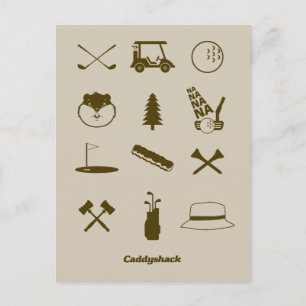Caddyshack-Icons Postkarte
