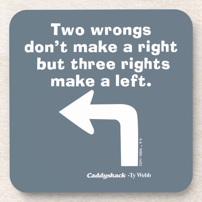 Caddyshack | Zwei Fehler machen kein Recht Getränkeuntersetzer (Vorderseite)