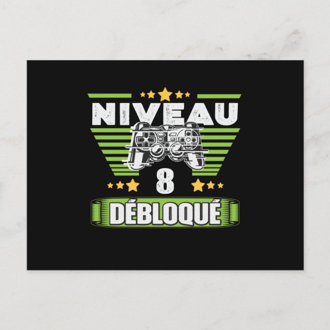 Cadeau 8: Gamer 8 Débloqué Postkarte (Vorderseite)