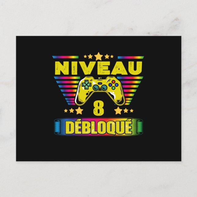 Cadeau 8: Gamer 8 Débloqué Postkarte (Vorderseite)