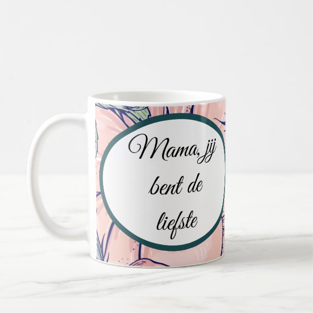 Cadeau mok voor de liefste mama met foto kaffeetasse (Links)
