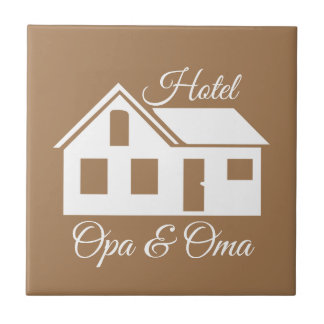 Cadeau tegel "Hotel Opa & Oma" Fliese