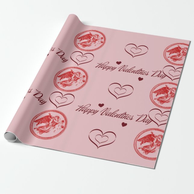 Cadeaupapier Happy Valentines Day Geschenkpapier (Ungerollt)