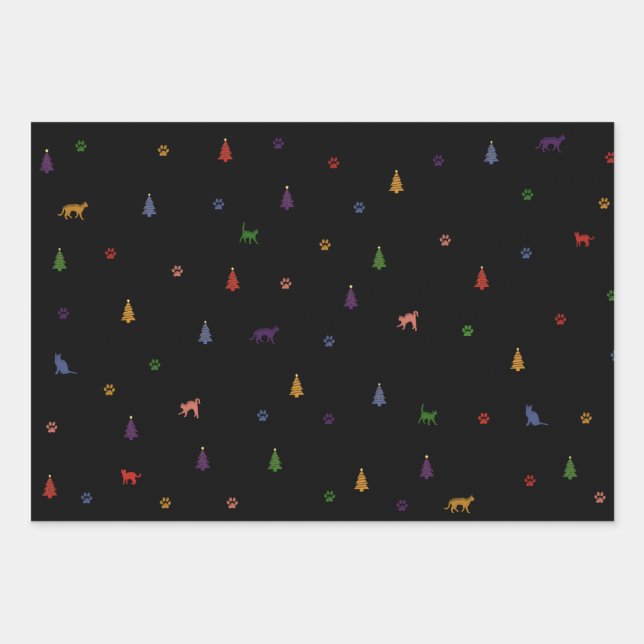 Cadeaupapier Vellen Se, cat, Christmas Geschenkpapier Set (Vorderseite)