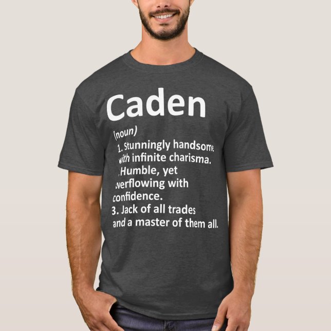 CADEN Definition Personalized Name Funny Gift T-Shirt (Vorderseite)