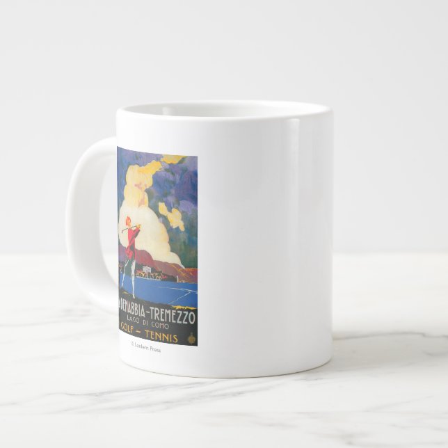 CadenabbiaTremezzo Vintag PosterEurope Jumbo-Tasse (Vorderseite Links)
