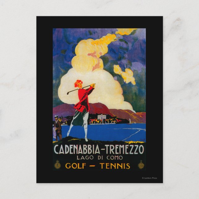 CadenabbiaTremezzo Vintages PosterEurope Postkarte (Vorderseite)