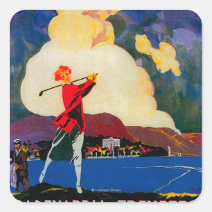 CadenabbiaTremezzo Vintages PosterEurope Quadratischer Aufkleber