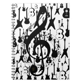 Caderno espiral musical com clave de sol notizblock