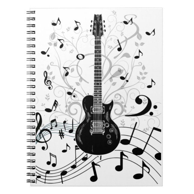 Caderno Espirale musique com gitarra Notizblock (Vorderseite)