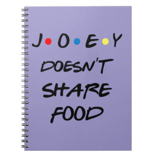 Caderno Joey Doesn't Share Food Notizblock