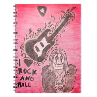 caderno rock notizblock