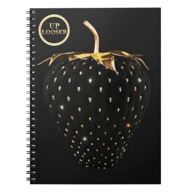 Caderno UP Looser - schwarze Erdbeere Notizblock (Vorderseite)