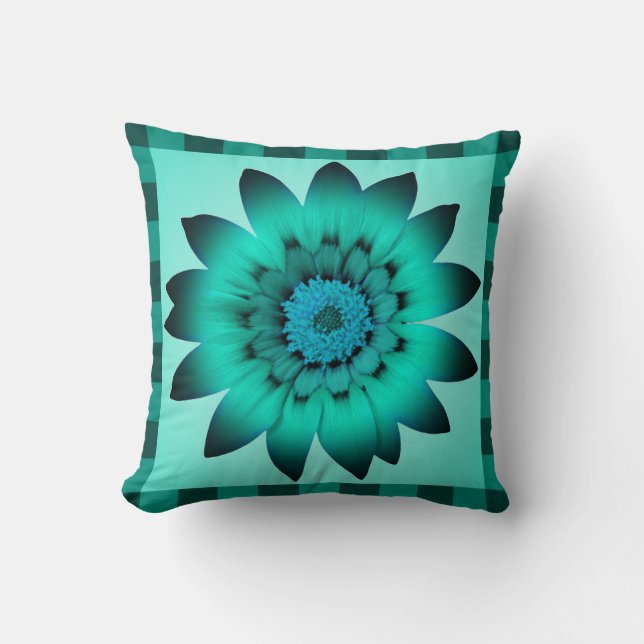 Cadet Blue Blume - Pillow Kissen (Vorderseite)