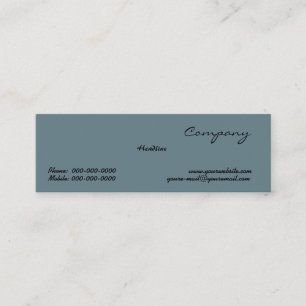 Cadet Blue Business Card Mini Visitenkarte