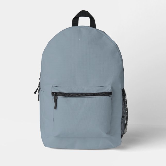 Cadet grey (solid color)  bedruckter rucksack (Vorderseite)