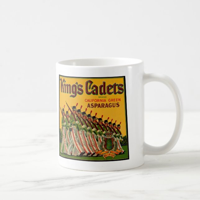 Cadets Asparagus Label Königs Tasse (Rechts)
