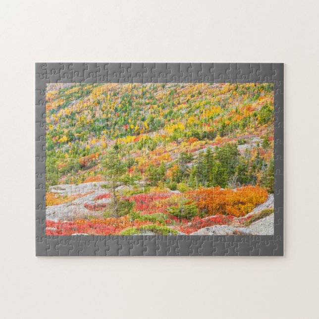 Cadillac-Berg im Fall, Acadia-Nationalpark Puzzle (Horizontal)