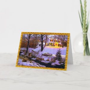 CADILLAC-FEIERTAG FÜR VINTAGEN FAHRZEUG-SERVICE FEIERTAGSKARTE