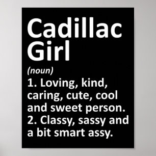 Cadillac Girl Mi Michigan Lustige Stadt Heimat Wur Poster