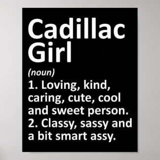 Cadillac Girl Mi Michigan Lustige Stadt Heimat Wur Poster
